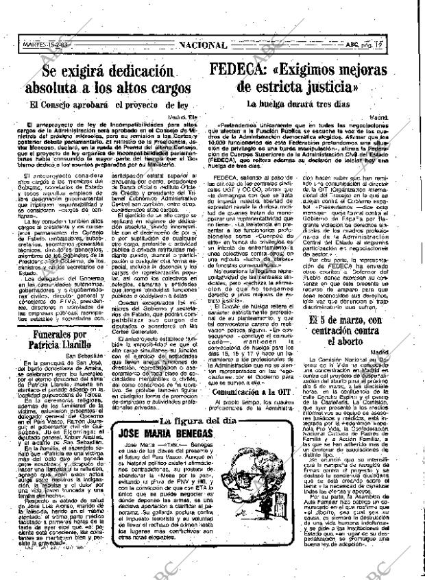 ABC MADRID 15-02-1983 página 19