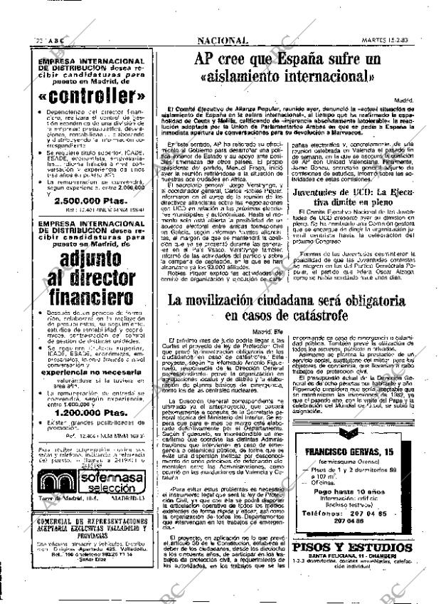 ABC MADRID 15-02-1983 página 22