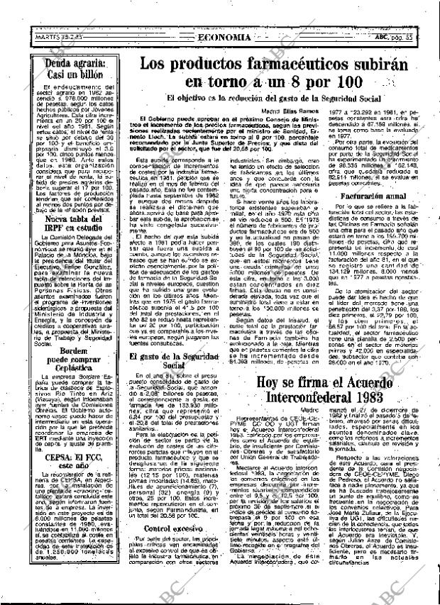 ABC MADRID 15-02-1983 página 55