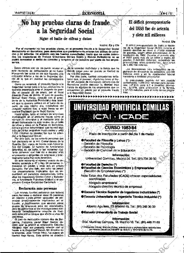 ABC MADRID 15-02-1983 página 57