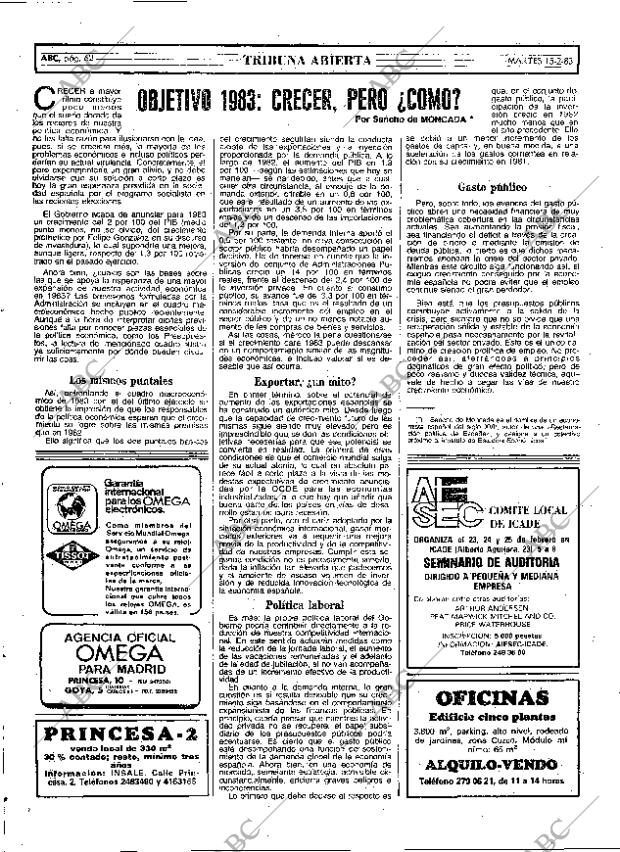 ABC MADRID 15-02-1983 página 62