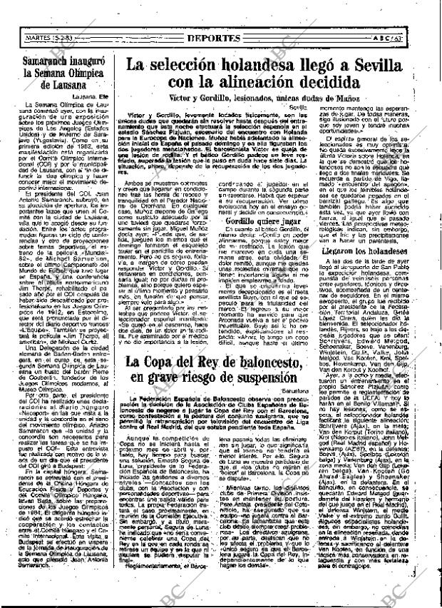ABC MADRID 15-02-1983 página 63