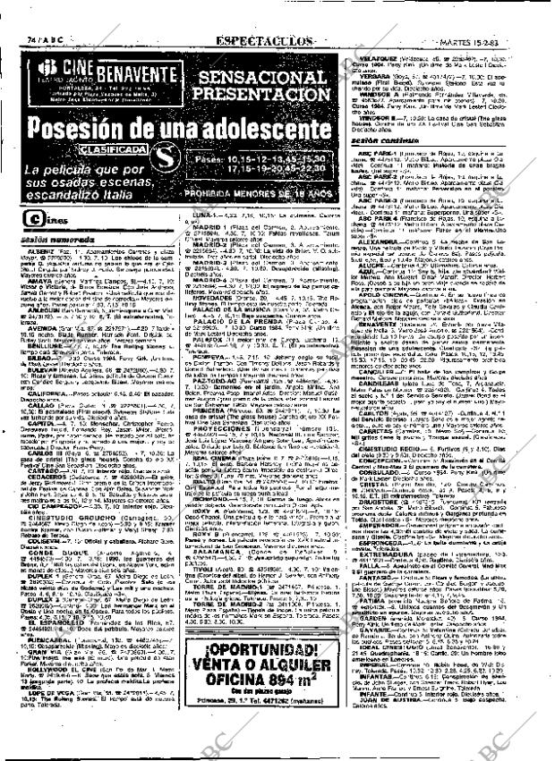 ABC MADRID 15-02-1983 página 74