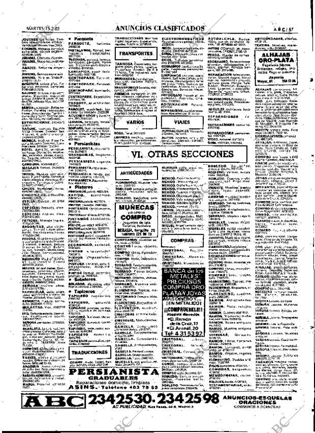 ABC MADRID 15-02-1983 página 87