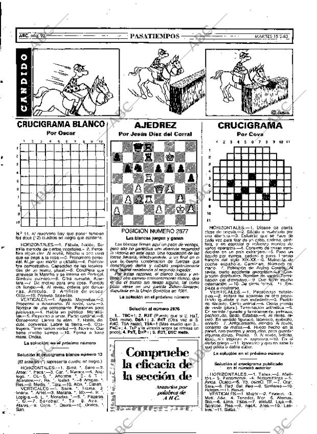 ABC MADRID 15-02-1983 página 92