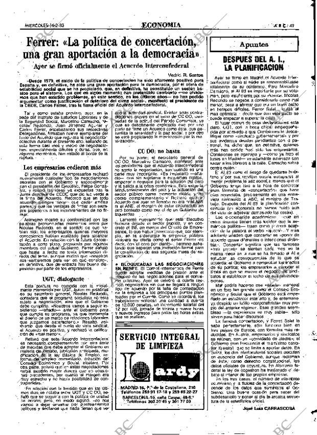 ABC MADRID 16-02-1983 página 49