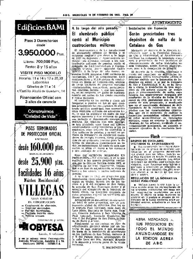 ABC SEVILLA 16-02-1983 página 28