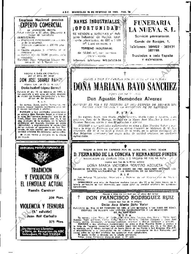ABC SEVILLA 16-02-1983 página 63