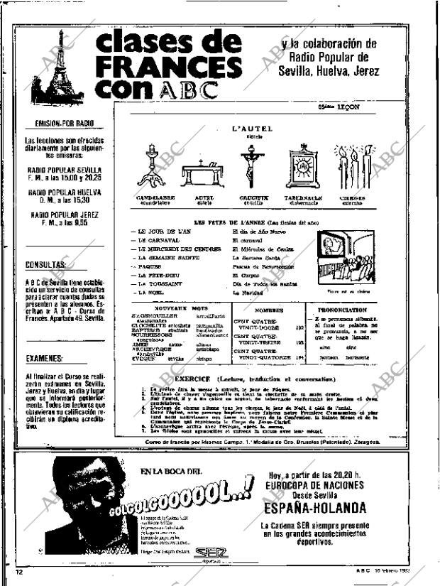 ABC SEVILLA 16-02-1983 página 68