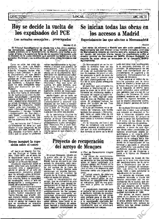 ABC MADRID 17-02-1983 página 33