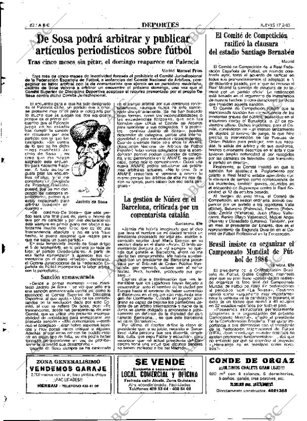 ABC MADRID 17-02-1983 página 62