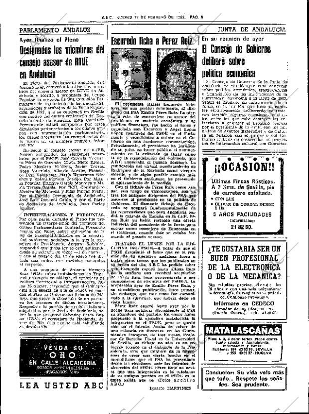 ABC SEVILLA 17-02-1983 página 23