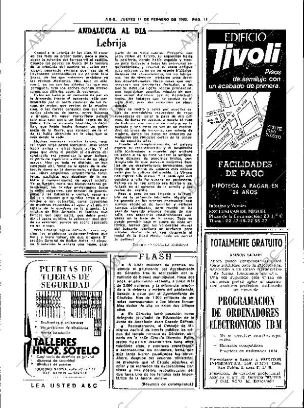 ABC SEVILLA 17-02-1983 página 25