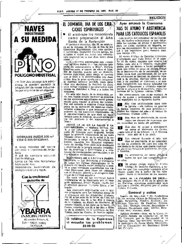 ABC SEVILLA 17-02-1983 página 44