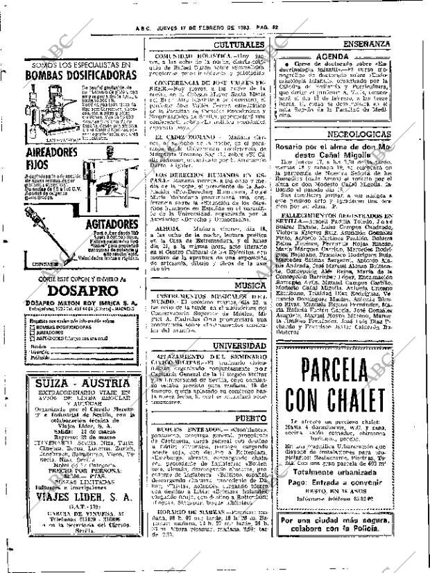 ABC SEVILLA 17-02-1983 página 56