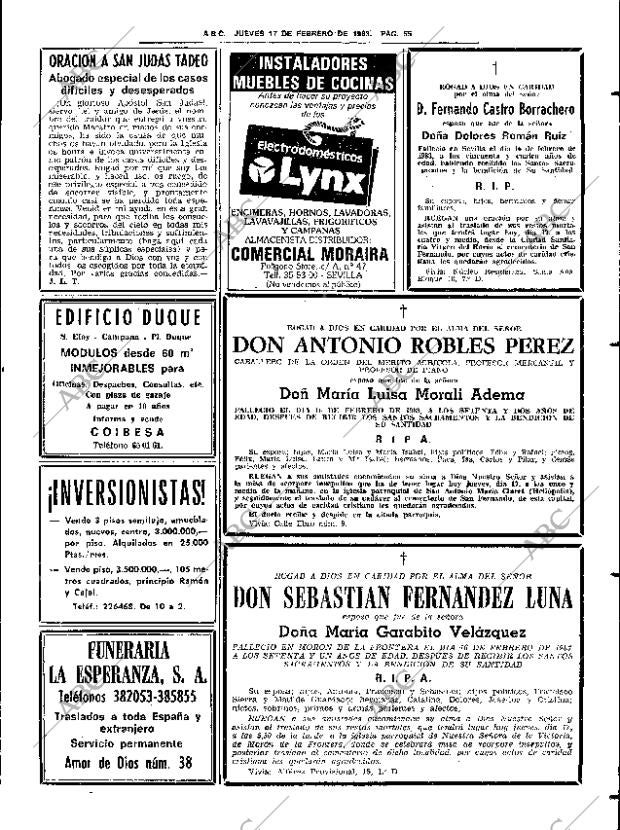 ABC SEVILLA 17-02-1983 página 69