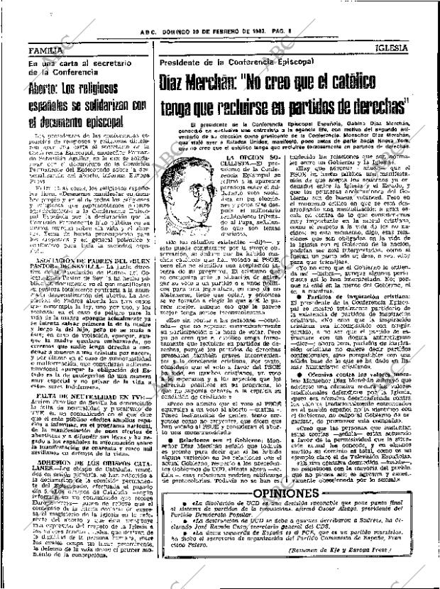 ABC SEVILLA 20-02-1983 página 22