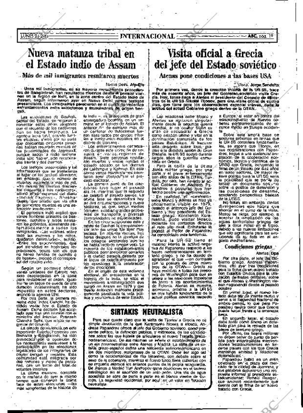 ABC MADRID 21-02-1983 página 19
