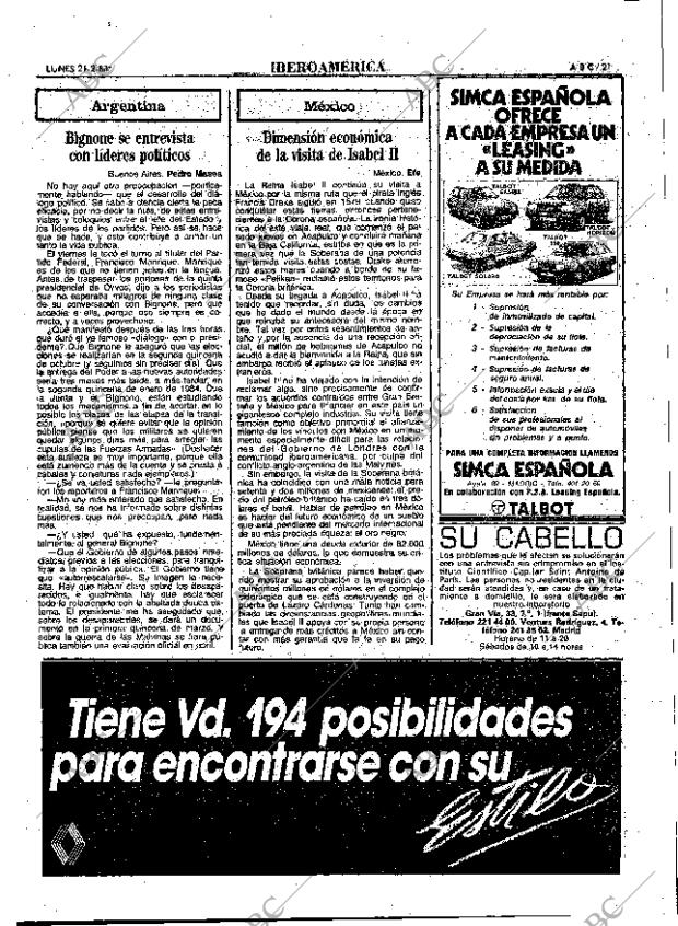 ABC MADRID 21-02-1983 página 21