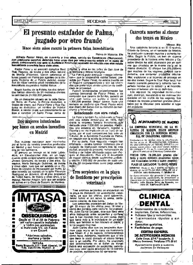 ABC MADRID 21-02-1983 página 39