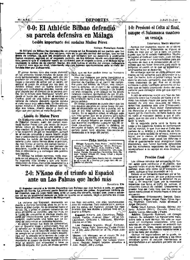 ABC MADRID 21-02-1983 página 46