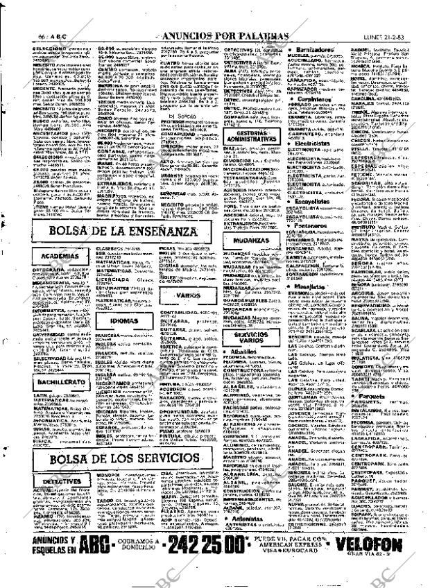 ABC MADRID 21-02-1983 página 66