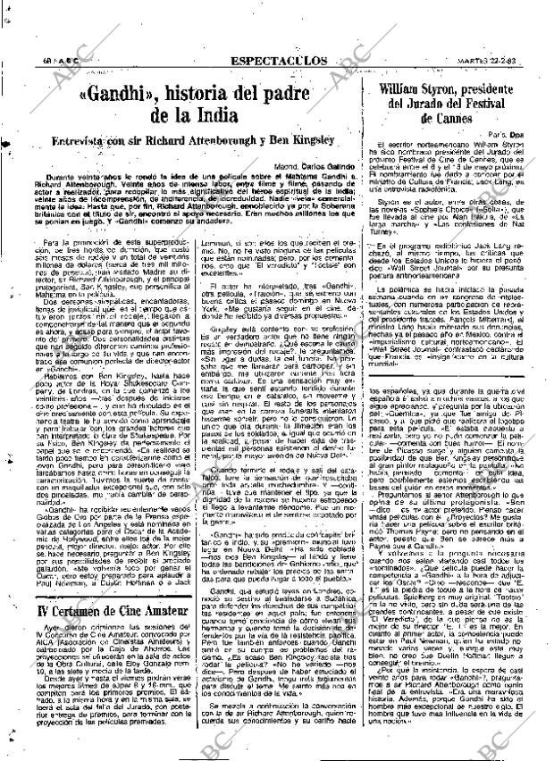 ABC MADRID 22-02-1983 página 68