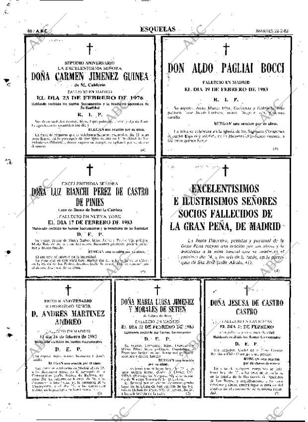 ABC MADRID 22-02-1983 página 86