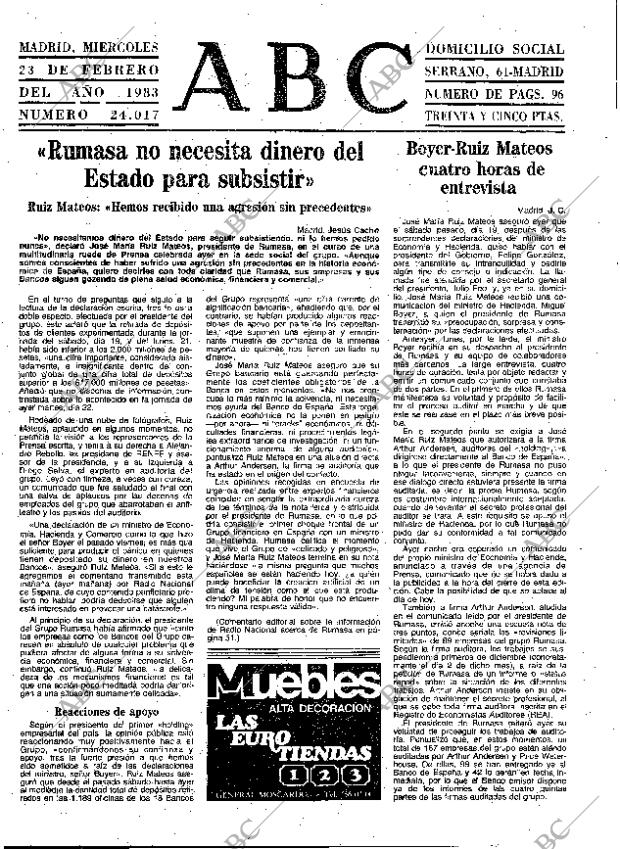 ABC MADRID 23-02-1983 página 13