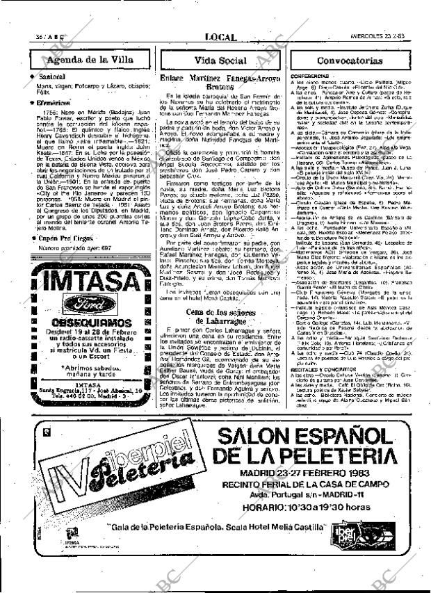 ABC MADRID 23-02-1983 página 36