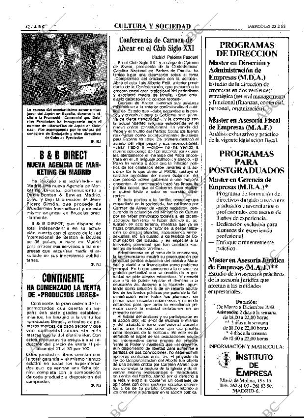 ABC MADRID 23-02-1983 página 42