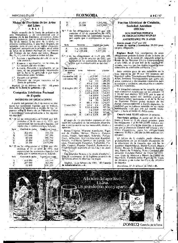 ABC MADRID 23-02-1983 página 57