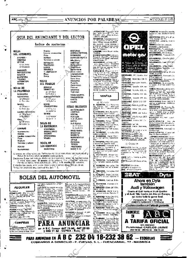 ABC MADRID 23-02-1983 página 70