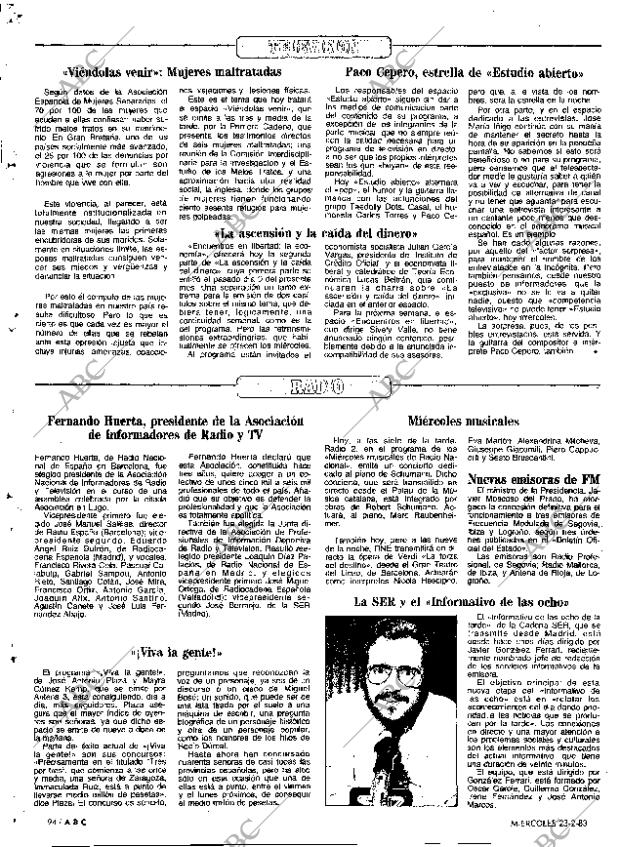 ABC MADRID 23-02-1983 página 94