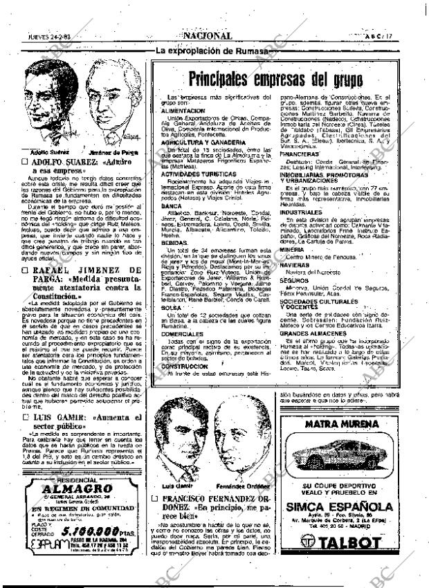 ABC MADRID 24-02-1983 página 17