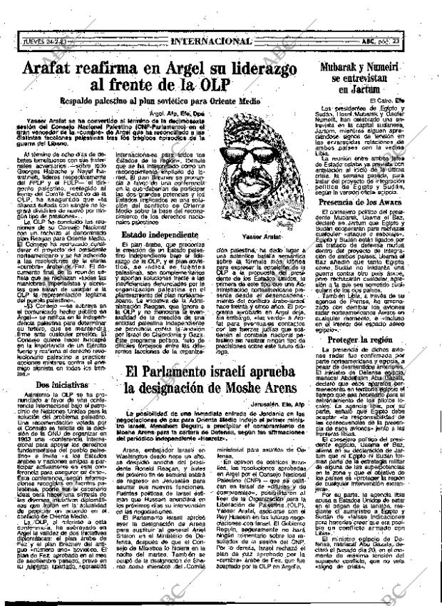 ABC MADRID 24-02-1983 página 23