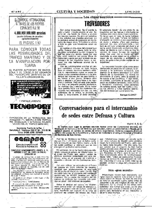 ABC MADRID 24-02-1983 página 40
