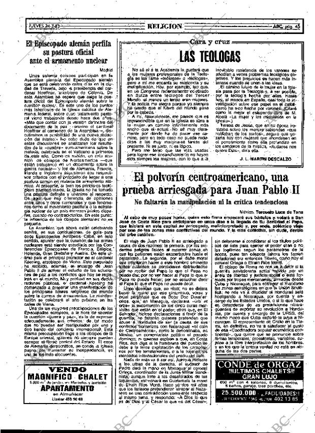 ABC MADRID 24-02-1983 página 45