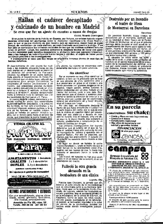 ABC MADRID 24-02-1983 página 46