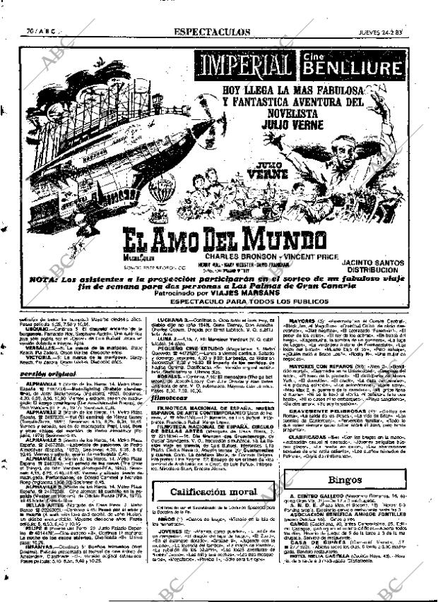 ABC MADRID 24-02-1983 página 70