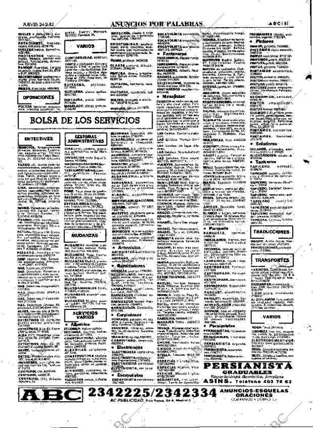 ABC MADRID 24-02-1983 página 81