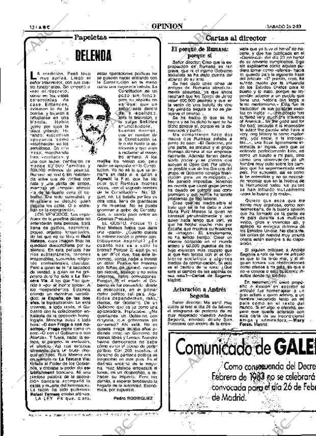 ABC MADRID 26-02-1983 página 12