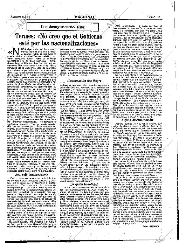 ABC MADRID 26-02-1983 página 19