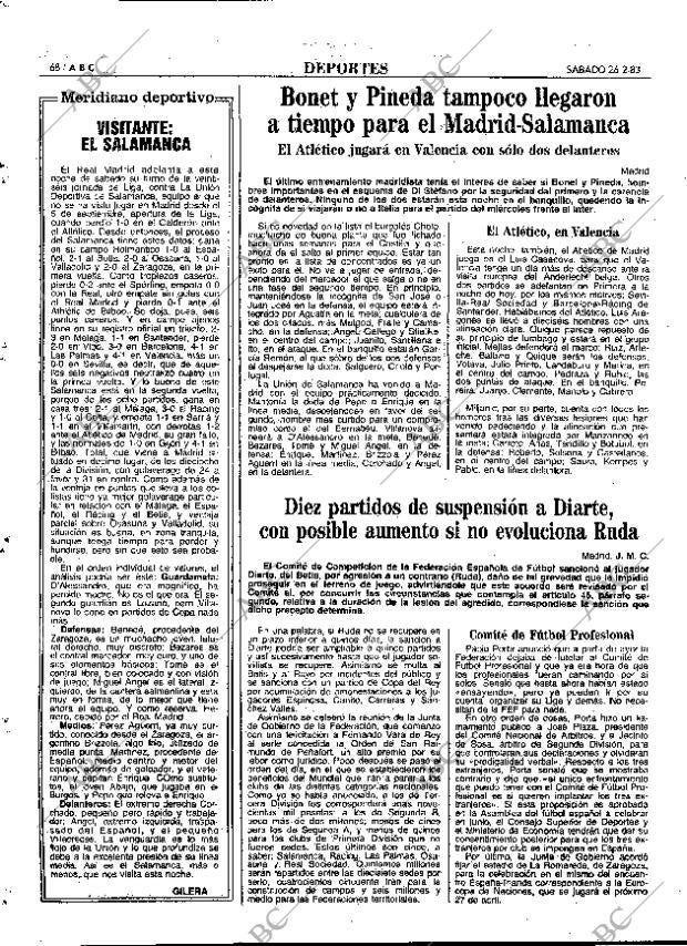 ABC MADRID 26-02-1983 página 68