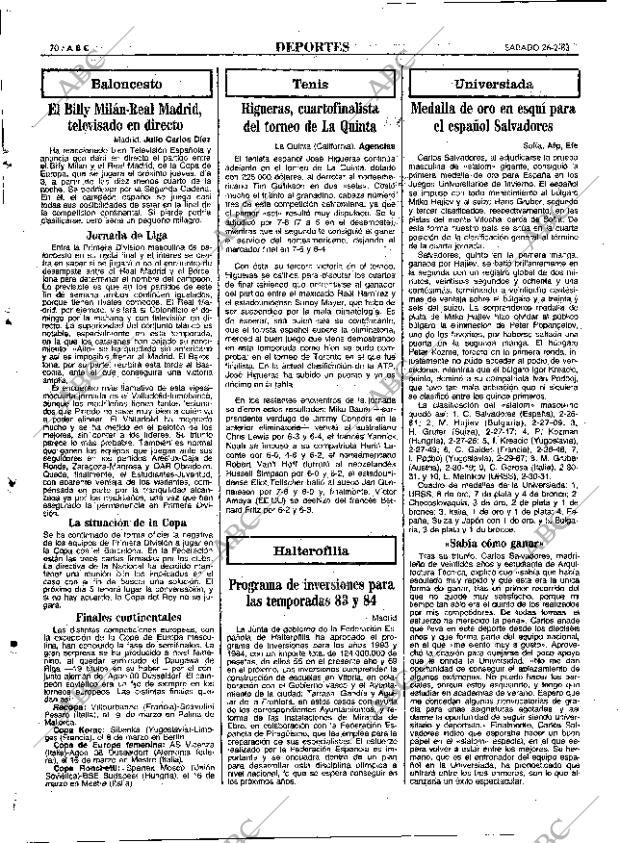 ABC MADRID 26-02-1983 página 70