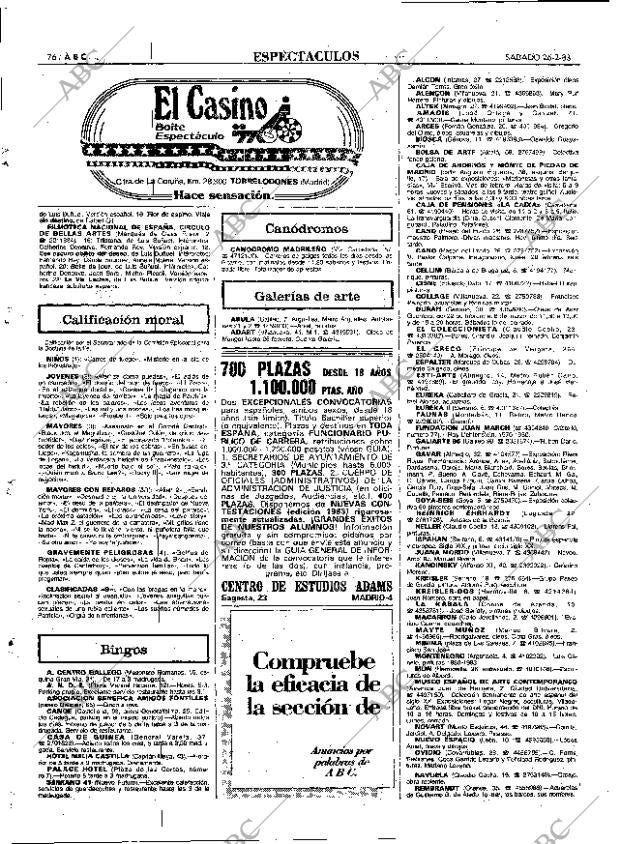 ABC MADRID 26-02-1983 página 76