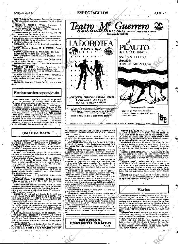 ABC MADRID 26-02-1983 página 77