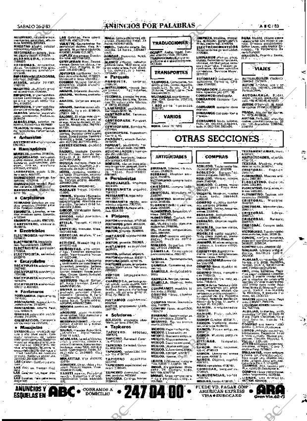 ABC MADRID 26-02-1983 página 83