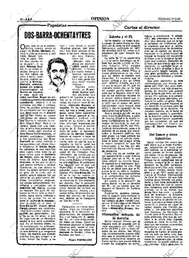 ABC MADRID 27-02-1983 página 20