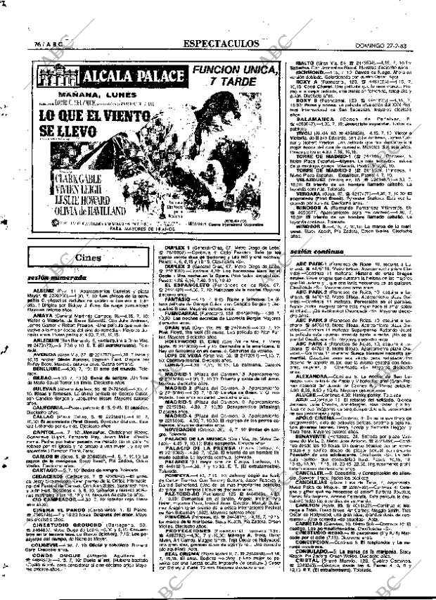 ABC MADRID 27-02-1983 página 76